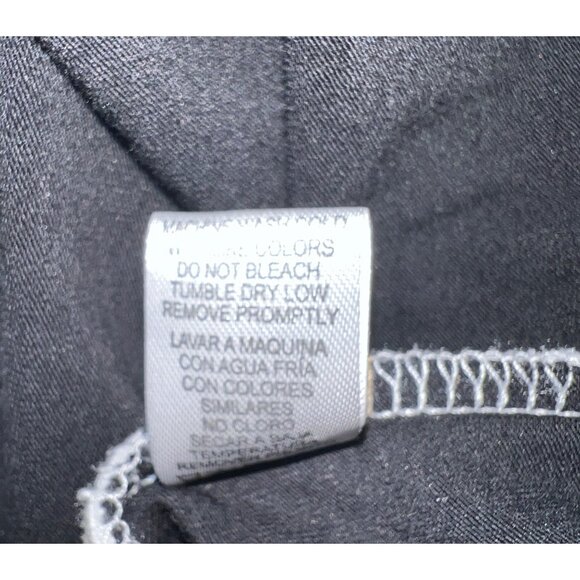 Fashion Nova Black Long Sleeve Dress  White Side Stripes & Metal Snaps Large - Picture 6 of 6